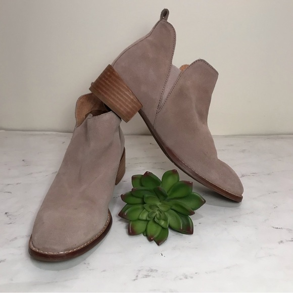 Seychelles Shoes - Seychelles Suede Leather Ankle Boots Booties Tan Cream Size 7